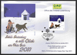 Luxembourg Luxemburg 2010 Christmas Noel Bonne Annee 2011 Compliments Card Mi.no. 1897 First Day - Covers & Documents