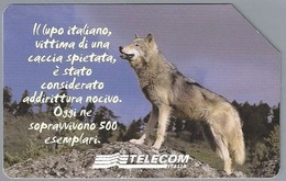 IT.- TELECOM ITALIA. SCHEDA TELEFONICA. Animali Che Lasciano Un Vuoto. 2 Scans - Autres & Non Classés
