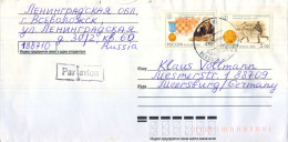 2000 RUSIA  , SOBRE CIRCULADO , POR AVION , CORREO AÉREO , AIR MAIL , AJEDREZ , CHESS , ÉCHECS , FÚTBOL , SOCCER - Lettres & Documents