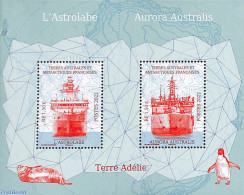 French Antarctic Territory 2022 L'Astrolabe & Aurora Australis S/s, Mint NH, Transport - Various - Ships And Boats - M.. - Ongebruikt