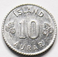 Pièce De Monnaie   10    Aurar   1970 - Islande