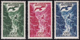 1955-57 ANDORRA FRANCESE, PA N. 2/4 3 Valori MNH/** - Autres & Non Classés
