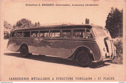 RARE ANNONAY Création J. BESSET Carrossier  AUTOBUS AUTOCAR 47 PLACES La Flèche Rouge - Annonay