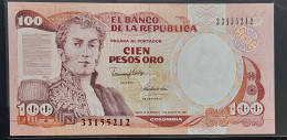 Colômbia   100  Pesos  1991.  Pick 426A - Cile