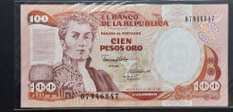 Colômbia   100  Pesos  1986.  Pick 426 - Cile