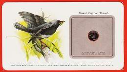 38025 /  GRAND CAYMAN ISLAND 1 Pence 1980 Thrush Grive Ile Grande CAIMAN Oiseaux Monde Bird Coins World Preservation - Iles Caïmans