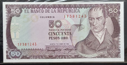 Colômbia   50  Pesos  1986 . Pick 425 - Cile