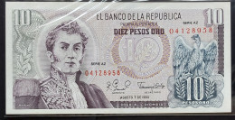 Colômbia   10  Pesos  1980 . Pick 407 - Cile