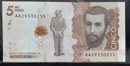 Colômbia   5000  Pesos  2015  . - Cile