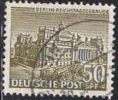 Berlin Poste Obl Yv: 39 Mi:53 Berlin-Reichstagsgebäude (Beau Cachet Rond) - Monuments