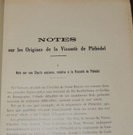 BRETAGNE - F. MERLET - Notes Sur Les Origines De La Vicomté De Pléhédel - Non Classés