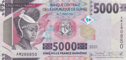 Guinea, (441), 5000 Francs De 2021, P. 49c, UNC - Guinée