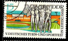 Rda Poste Obl Yv:1181 Mi:1485 V.Deutsche Turn-und Sportfest In Leipzig (Beau Cachet Rond) - Gymnastiek
