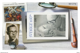 Sweden 2021 Czesław Słania Swedish Edition Join Issue Polish-born Postage Stamp And Banknote Engraver Block MNH** New!!! - Unused Stamps