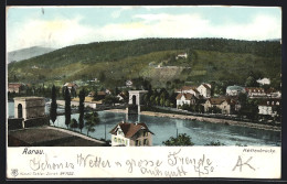AK Aarau, Blick Zur Kettenbrücke - Aarau