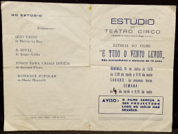 Programa Estreia Do Filme "E Tudo O Vento Levou" 1976 - Programme