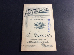 Joli Guide Carnet Tarifs Guide Habillement Officiers Armée De Terre Tailleur Militaire 1895 - Altri & Non Classificati