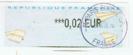 F+ Frankreich 2004 Mi 33 ATM AK - 2000 Type « Avions En Papier »