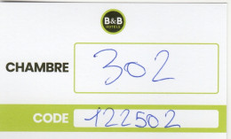 B&B Hôtels (Papier) - Hotel Keycards