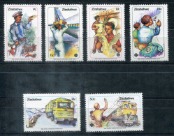 SIMBABWE 280-285 Mnh - Eisenbahn, Railway, Chemin De Fer, Telefon, Telephone - ZIMBABWE - Zimbabwe (1980-...)