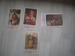 Lot De 4 Beaux Buvards Chewing Gum Bell Et Flan Mireille - Verzamelingen & Reeksen