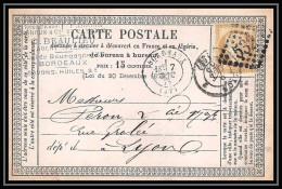 1287 Carte Postale (postcard) Précurseur N°59 Gc 532 Bordeaux 07/10/75 N°OFF10 Type Cères - Cartes Précurseurs