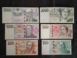 Full Set Of Czech Republic Banknotes, UNC - Tchéquie