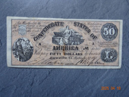REPRODUCTION   50 $  CONFEDERATE STATES OF AMERICA  1861 - Other & Unclassified