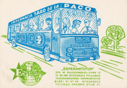 POLAND / POLSKA - BYDGOSZCZ : POLLANDO ESPERANTOTUR [ AUTOBUS ] / INTERNACIA JARO DE LA PACO - 1986 - RRR ! (ap507) - Esperanto