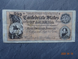 REPRODUCTION   500  $  CONFEDERATE STATES OF AMERICA  1861 - Other & Unclassified