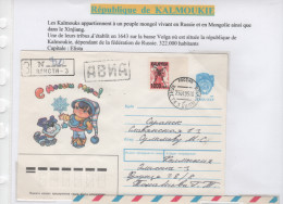 République De KALMOUKIE Lettre Recommandée Du 25.01.1995 - Lettres & Documents