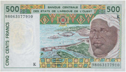 Banknotes WEST AFRICAN STATES: 500 Francs [(19)98] In Dark Brown And Dark Green And Multicolor Unpt. Man At Right, - West African States