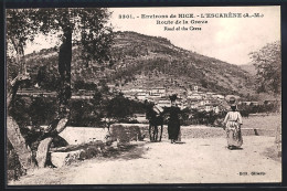 CPA L`Escarène /A.-M., Route De La Grave - L'Escarène