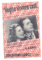 TAVAGLINI - VOGLIO VIVERE COSI' - EDIZIONI CURCI - MILANO - Musique Folklorique