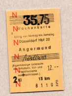 A03] BRD  - Wochenkarte Düsseldorf - Angermund (35.75) - Europe