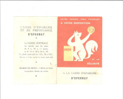 CALENDRIER  1959    CAISSE D EPARGNE   D EPERNAY  MARNE           ****       A SAISIR *** - Formato Piccolo : 1941-60