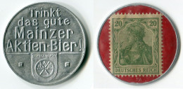 N93-0799 Timbre-monnaie Mainzer Aktien-Bier 20 Pfennig - Kapselgeld- Encased Stamp - Monetary/Of Necessity