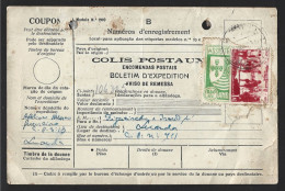 Postcard Colis Postalux Circulated Luanda 1949. Stamps Assistance Discovery Of Angola.Postal Colis Postaux Circulou Luan - Angola