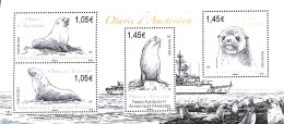 French Antarctic Territory 2021 Otarie D'Amsterdam 4v M/s, Mint NH, Nature - Transport - Sea Mammals - Ships And Boats - Ongebruikt