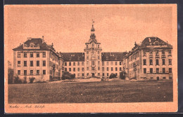 AK Zerbst, Blick Auf Das Schloss Mit Grünfläche - Zerbst