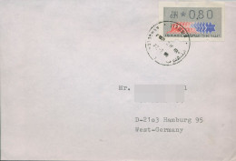 Israel ATM 1990 Hirsch Automat 031 Ersttagsbrief, ATM 3.1.31 FDC (X80415) - Vignettes D'affranchissement (Frama)