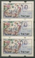 Israel ATM 1994 Tiberias Automat 007, 3 Werte Phosphor ATM 15.1 Y S5 Postfrisch - Vignettes D'affranchissement (Frama)