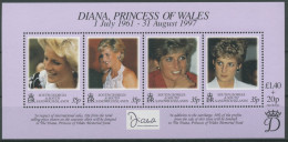 Südgeorgien 1998 Tod Von Prinzessin Diana Block 7 Postfrisch (C21476) - Géorgie Du Sud