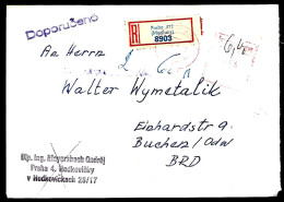 TCHÉCOSLOVAQUIE - RECOMMANDÉ - TAXE PERÇU - Briefe U. Dokumente