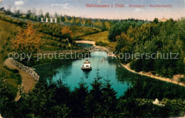 Muehlhausen Thueringen Stadtpark Goldfischteich Feldpost - Mühlhausen