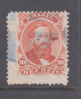 Brazil 1866 Emperor Pedro - 10r Vermilion No 4 - Oblitérés