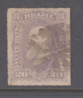 Brazil 1876 Emperor Pedro - 20r Mauve Roulette No 6 - Oblitérés