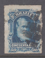 Brazil 1878 Emperor Pedro - 50r Blue Roulette No 3 - Oblitérés