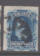 Brazil 1878 Emperor Pedro - 50r Blue Roulette No 5 - Oblitérés