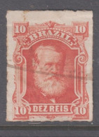 Brazil 1878 Emperor Pedro - 10r Vermilion Roulette No 3 - Oblitérés